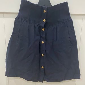 Zara high waist navy skirt